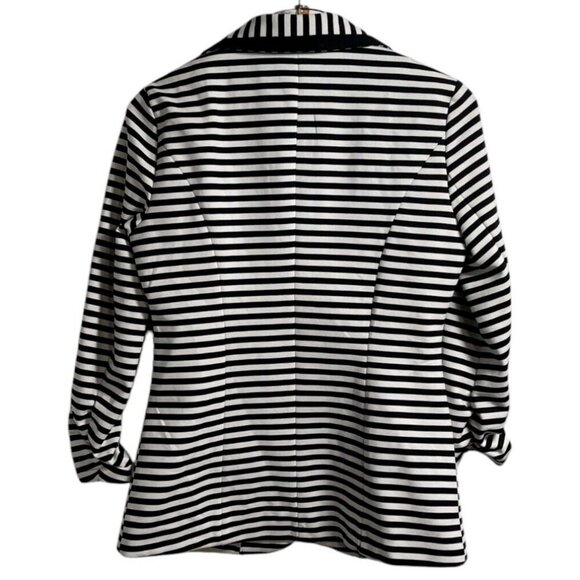 41 Hawthorn Black & White Striped Stretch Blazer – Size Small - Picture 3 of 5